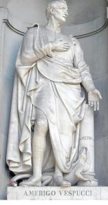 Amerigo Vespucci'nin Floransa'daki heykeli...
